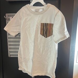 Boys Burberry T-Shirt with Striped Pocket size 14Y